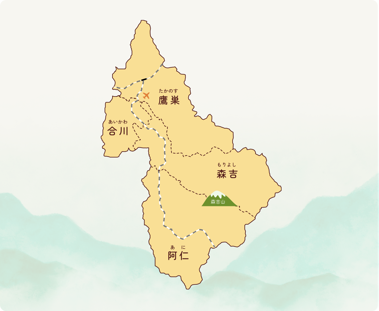 北秋田市の地図